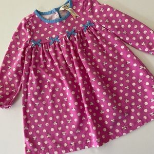 12-18 month Matilda Jane pink w/blue accent cat dress.